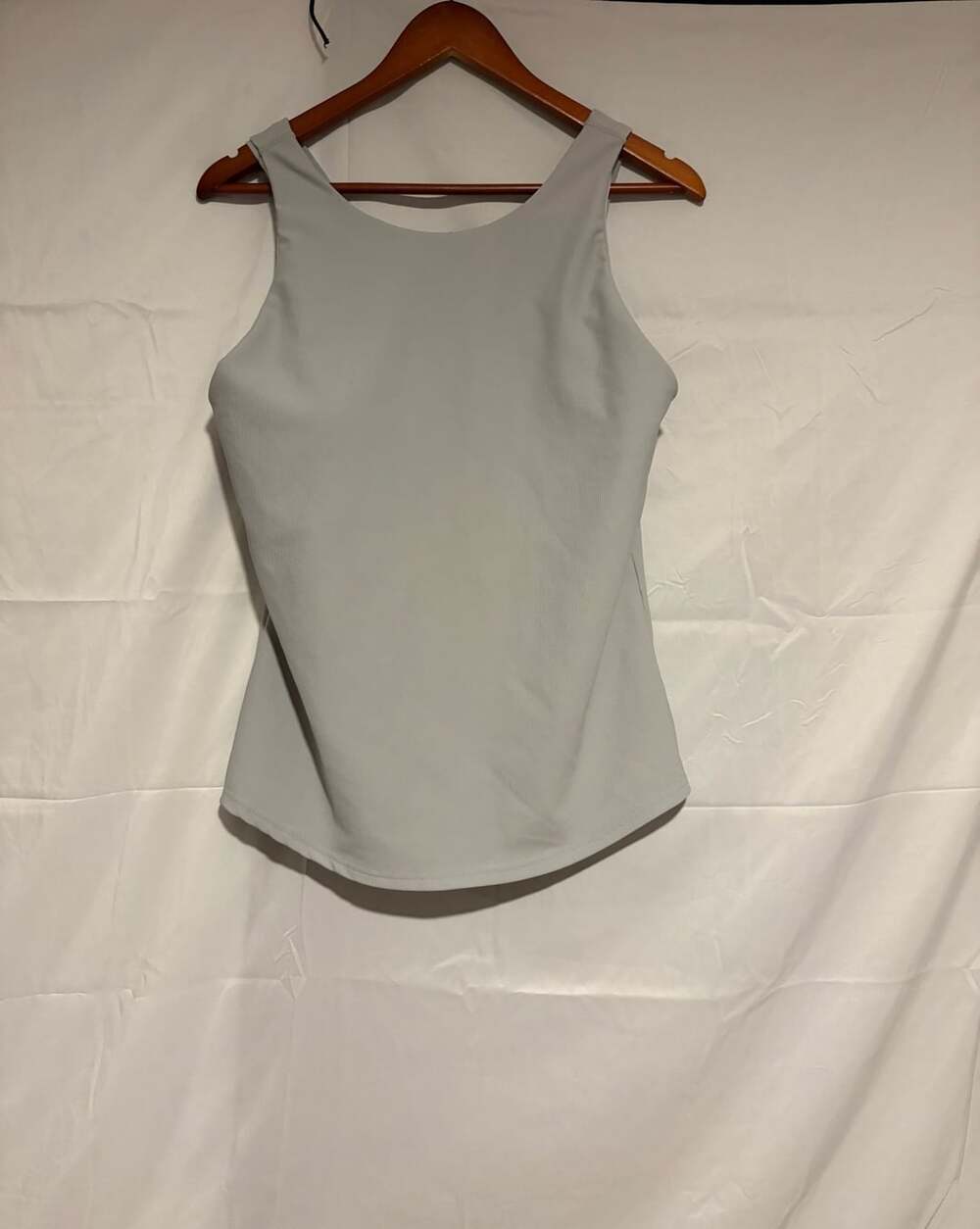 32 Degrees Cool Gray Ribbed Tank Top with Built-In Shelf Bra